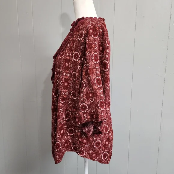 Coco + Jaimenson Printed Red Henna Cardigan - Picture 6 of 15